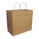 KRAFT PAPER DELIVERY BAG 14"x10"x16" - 200 per case