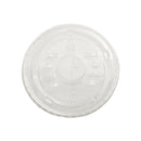 COUVERCLE EN PET CLAIR 90 MM AVEC TROU DE PAILLE - 1000 par caisse