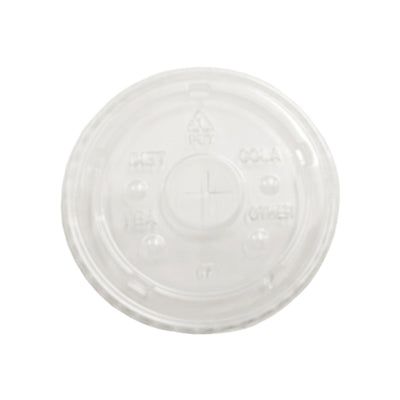 COUVERCLE EN PET CLAIR 90 MM AVEC TROU DE PAILLE - 1000 par caisse