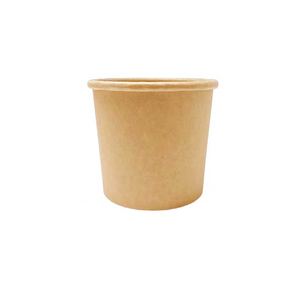 CONTENANT EN CARTON KRAFT AVEC INTÉRIEUR EN POLYÉTHYLÈNE  4OZ - ALLONGÉ - 1000 par caisse