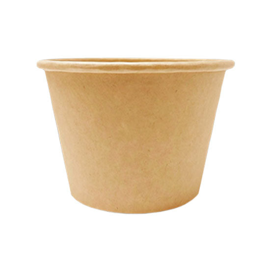 CONTENANT EN CARTON KRAFT AVEC INTÉRIEUR EN POLYÉTHYLÈNE 12OZ - ALLONGÉ - 500 par caisse