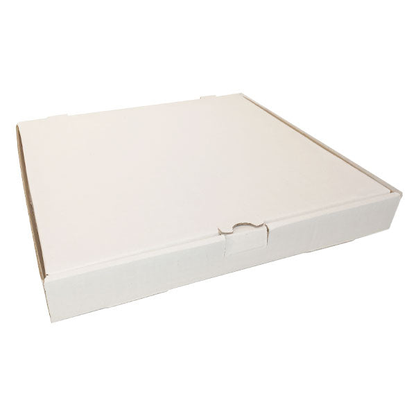 WHITE CORRUGATED PIZZA BOX  12"x12"x1,75" - 50 per pack