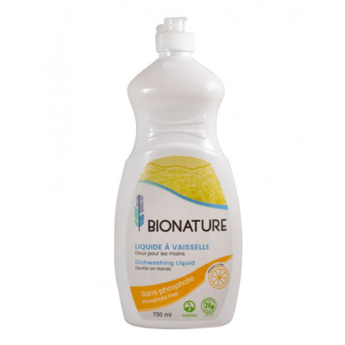 DÉTERGENT À VAISSELLE LIQUIDE «BIONATURE» AGRUMES 730ML