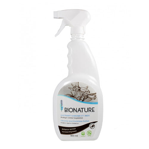 NETTOYANT POLISSANT CHROME ET INOX «BIONATURE» VANILLE 800ML