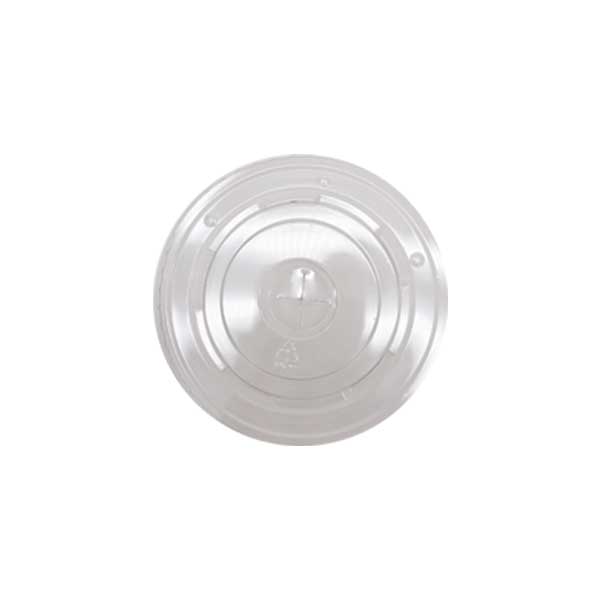 CLEAR FLAT PET LID WITH STRAW HOLE FOR 8OZ - 1000 per case