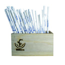 WHITE JUMBO PAPER STRAW WRAPPED 8" 7MM - 180 per pack
