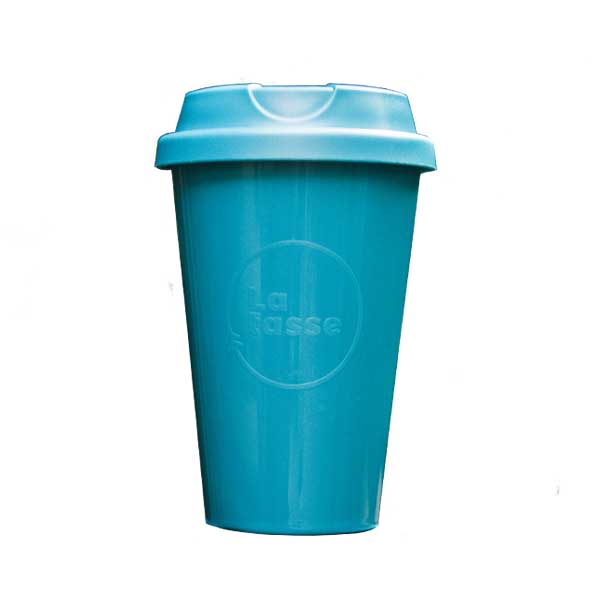 "LA TASSE" REUSABLE COFFEE CUP WITH LID - 25 per case
